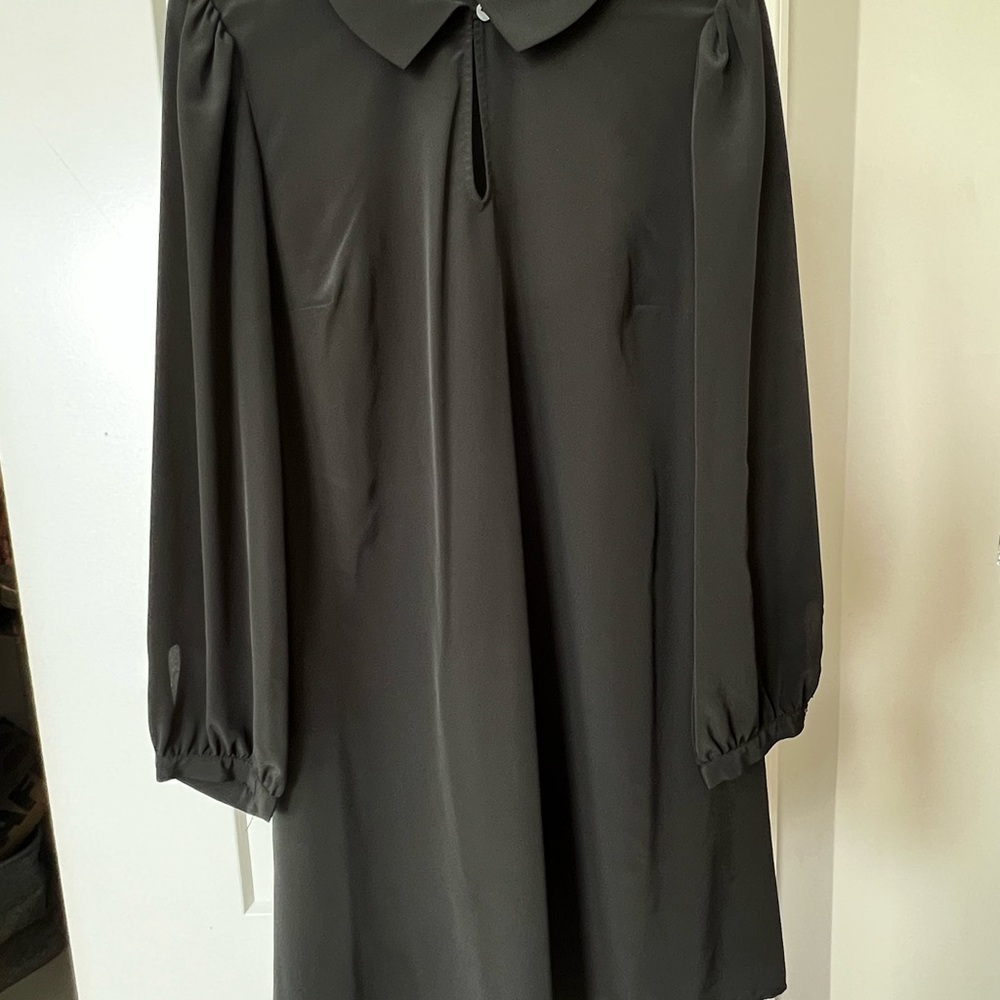 Modcloth Black Dress with Classic Collar